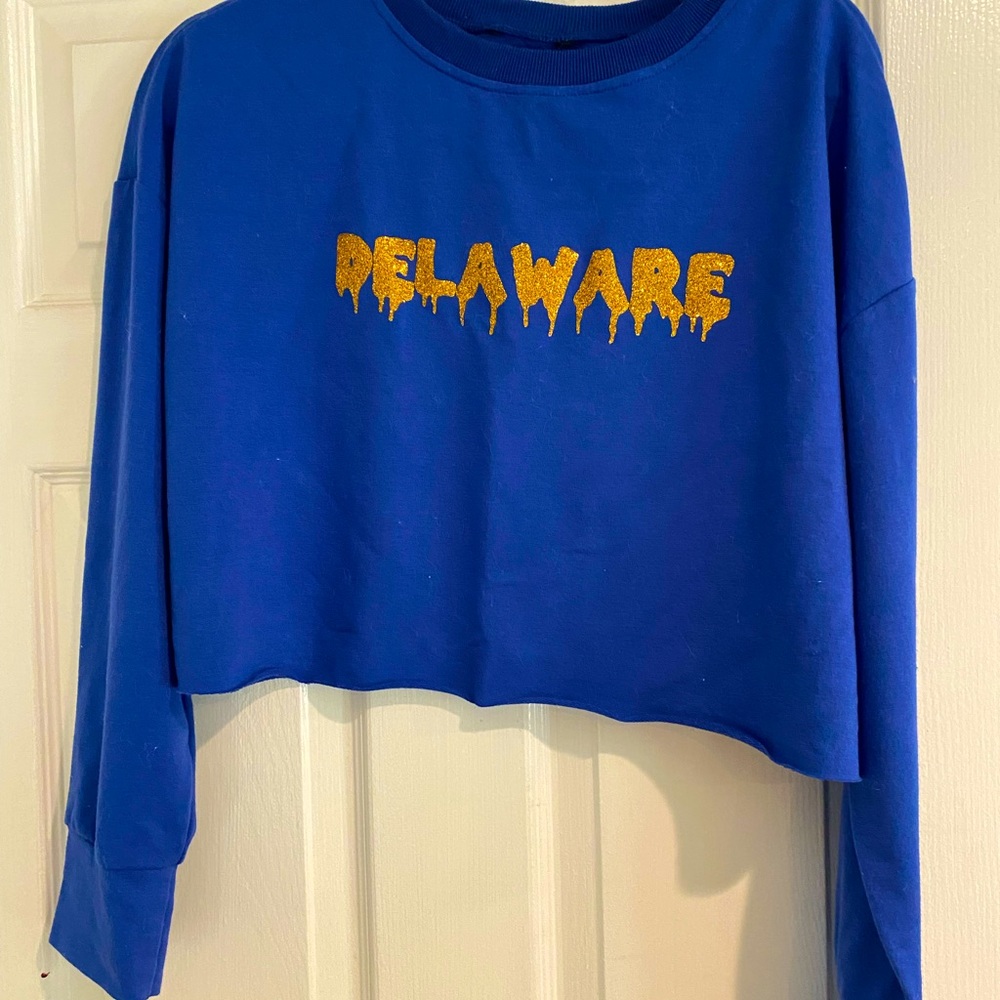 Univ If De Crop Sweatshirt Custom Design New - image 1